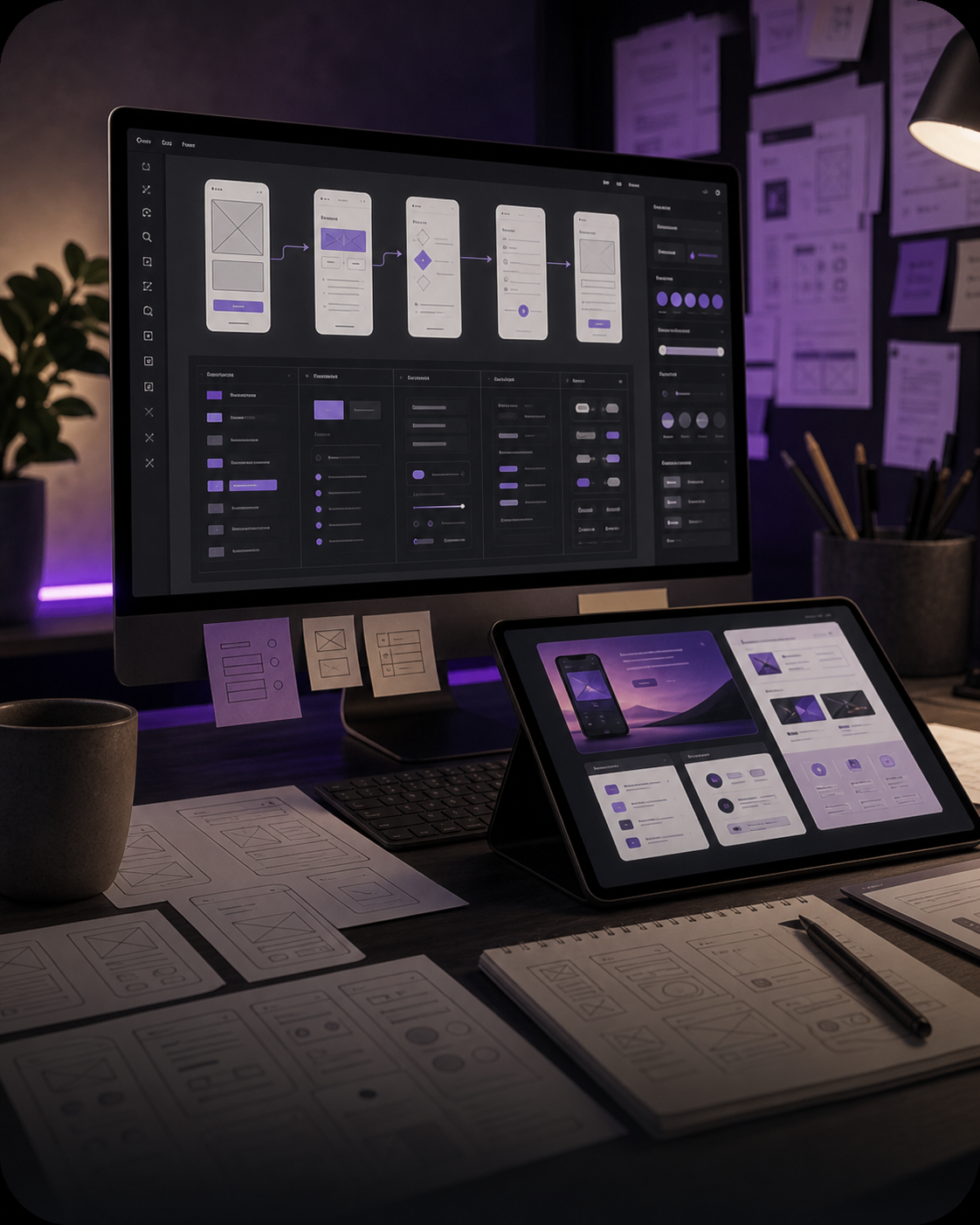 UI and UX website design showcase